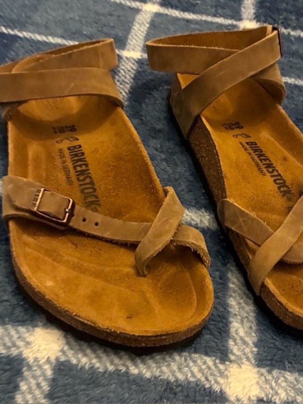 Birkenstock 39 100% Leather Yara Beown